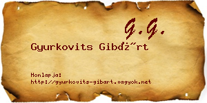 Gyurkovits Gibárt névjegykártya